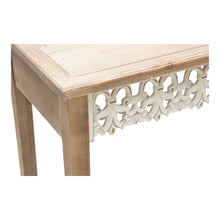 Load image into Gallery viewer, White Washed Detailed Hall/Console Table